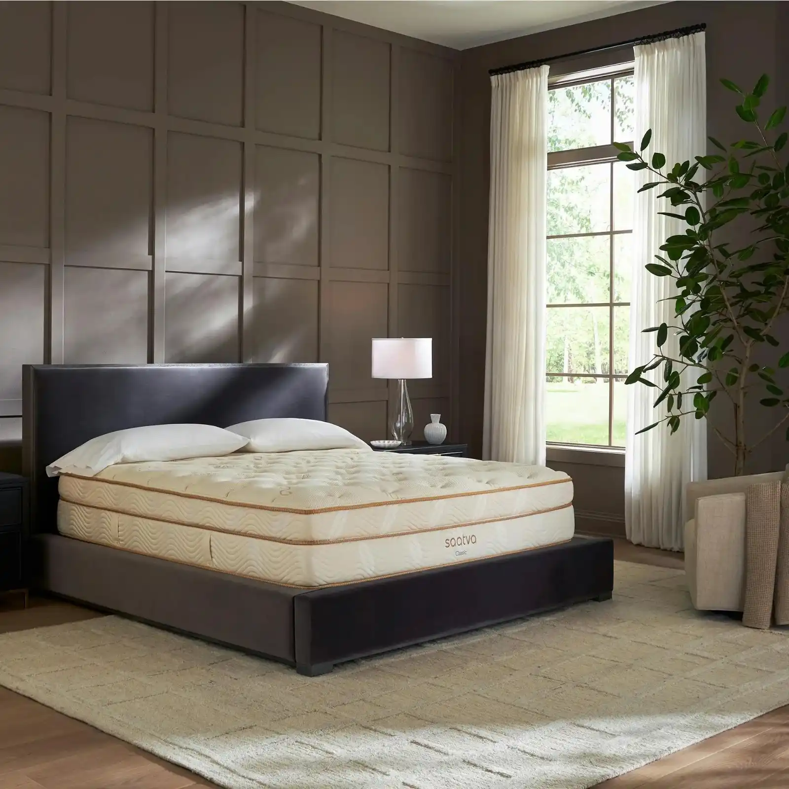 “Saatva Zenhaven Latex Mattress” showing two distinct reversible comfort experiences