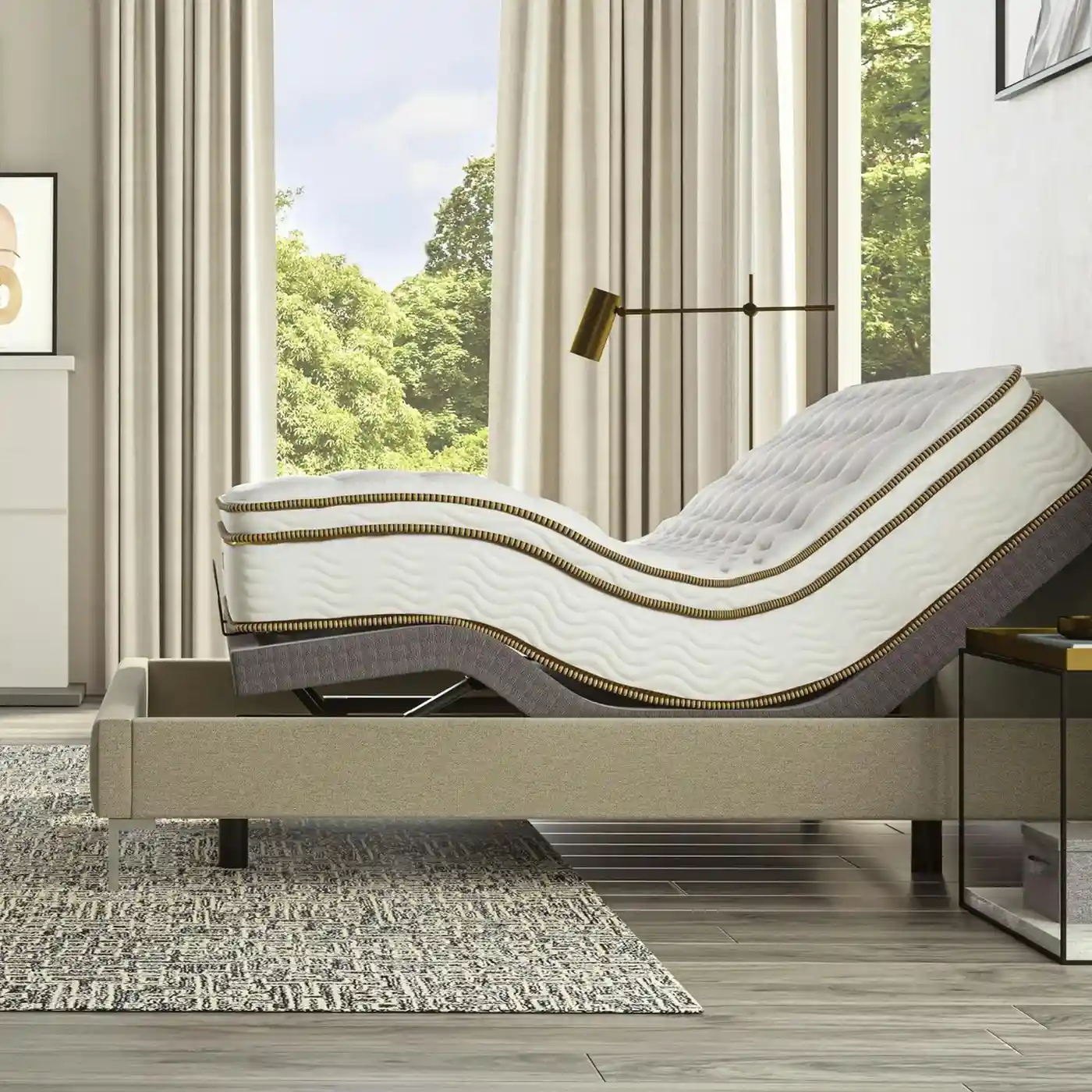 “Saatva Zenhaven Latex Mattress” with two reversible comfort sides