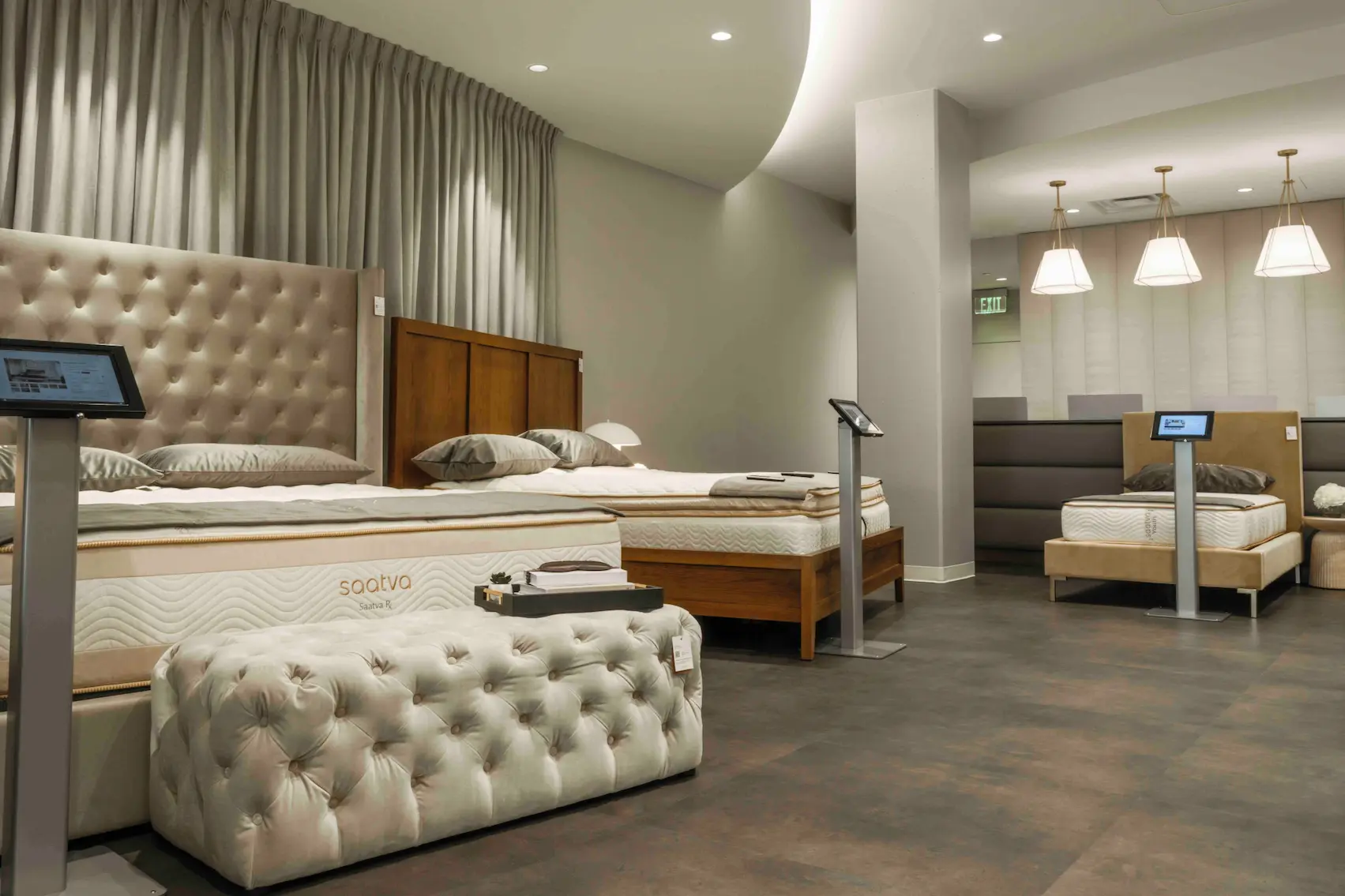 “Saatva Zenhaven Latex Mattress” creating a comfortable and inviting sleep environment